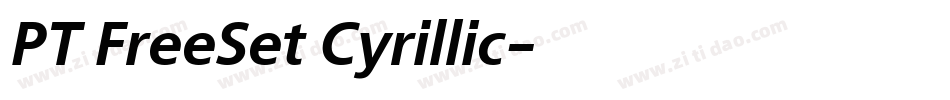 PT FreeSet Cyrillic字体转换